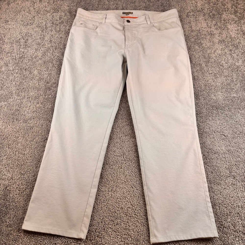 Peter Millar Pants Mens 38x28 Light Gray EB66 Crown Sport Golf Stretch 5‎ Pocket